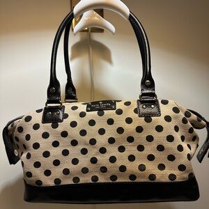 Kate Spade Black and Cream Polka Dot Shoulder Bag